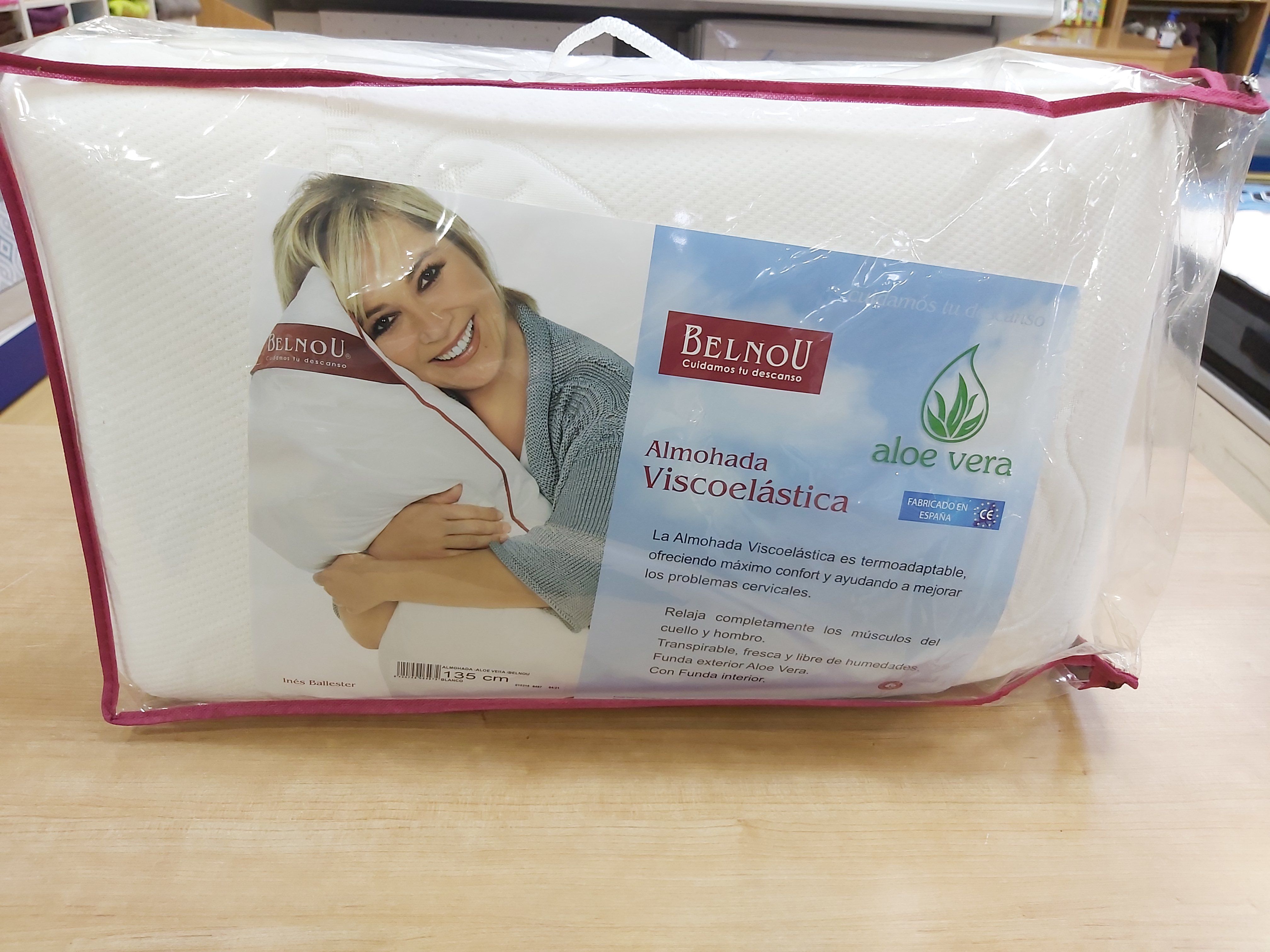 Almohada viscoelastica aloe vera belnou MUNDOTEXTIL